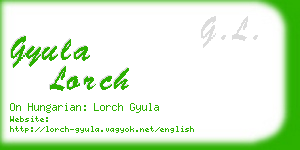 gyula lorch business card